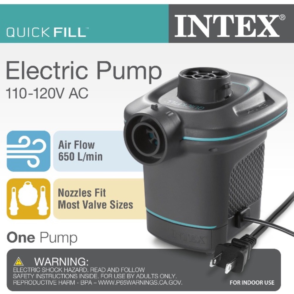 Intex Quick-Fill Electric Air Pump 120V AC power Brand New in Box